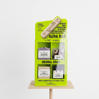 Support de présentation de comptoir en carton écologique à 2 niveaux pour échantillons de sérum d'huile essentielle, idéal pour la vente au détail