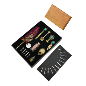 Vente en gros <span class=keywords><strong>de</strong></span> haute qualité plume stylo plume encre cire sceau timbre cadeau ensemble pour hommes étudiants affaires cadeau d'anniversaire - Product Image 4