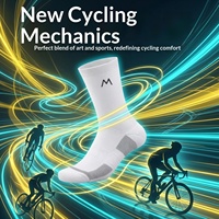 Chaussettes de sport athlétiques personnalisées pour hommes, tricotées, à compression, avec soutien de la voûte plantaire, talon renforcé, respirantes, pour la course et le cyclisme