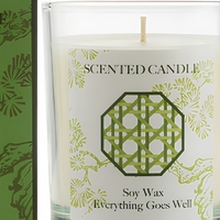 Bougie parfumée en cire de soja à motif tressé en bambou, parfum floral végétal, pot en verre, aromathérapie, décoration d'intérieur