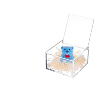 Boîte en acrylique personnalisée avec couvercle à charnière, boîte de présentation transparente, boîtes de rangement carrées, conteneur organisateur transparent