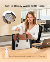 Sac fourre-tout pour ordinateur portable LOVEVOOK avec logo personnalisé, 15,6 pouces, sac de travail, sac à main de haute qualité, sac à main en cuir PU de luxe, sacs de travail imprimés pour femmes