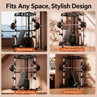 Appareil de musculation multifonctionnel pour la maison avec système de câbles croisés et pile de poids pour un entraînement complet du corps