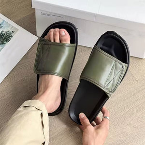 Xinzirain Custom Summer Beach Leather Slide Soft Sole Women <strong>Men</strong> Outdoor Casual Leather Arabs <strong>Slippers</strong> Sandal