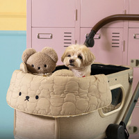 Nouvelle Coussinette Magnétique Double Face en Tissu Style Coréen Ourson Mignon JXANRY pour Poussette d'Animal de Compagnie avec Protection de Bordure