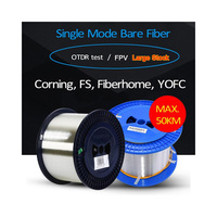 Cable de Fibra Óptica OEM en Carrete, Monomodo, Fibra Óptica Desnuda G652D G655 G657A1 G657A2 G657B3 G654 para Comunicaciones