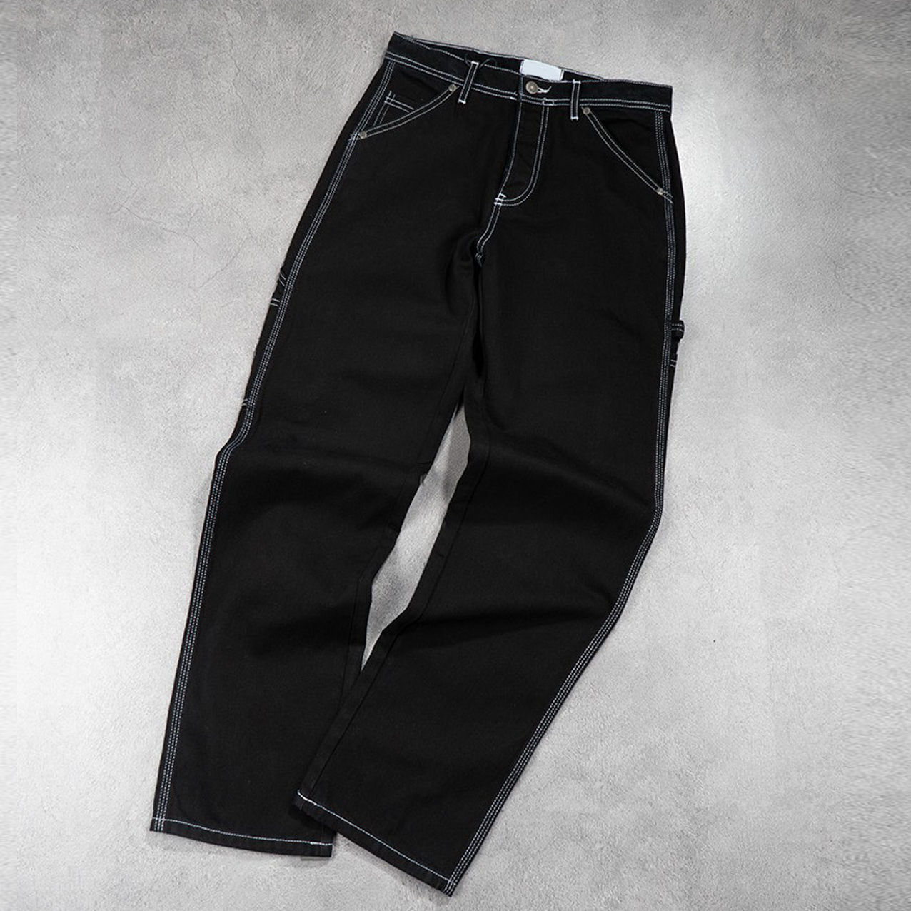 Loose Straight Fit Hammer Loop Carpenter Pants Custom Contrast ...