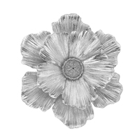 Décoration murale florale 3D en résine de style européen rétro, or/argent/blanc, lavable, pour mariage, décoration intérieure, salon