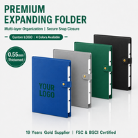 Porte-documents extensible A4 professionnel de qualité supérieure, durable, avec 5 pochettes, organiseur accordéon