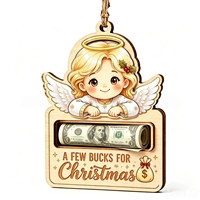 Porte-argent en bois MM pour Noël, porte-cartes cadeaux, idéal pour les fêtes, cadeaux de Noël, vente en gros d'usine