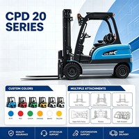 Forklift Listrik 2 Ton Sistem 60V Baterai Li-Ion Lampu LED Spion untuk Transportasi Internal Pabrik Manufaktur