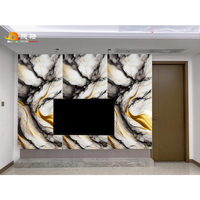 Grande dalle en pierre artificielle, style faux albâtre avec onyx rétroéclairé pour la décoration murale intérieure