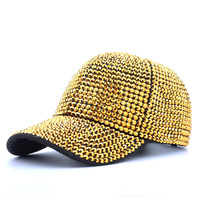 Nouvelle Casquette de Baseball en PVC Entièrement Ornée de Strass, 6 Panneaux, Tendance Européenne et Américaine, Hip-Hop, Danse, Scène, Taille 55-60cm