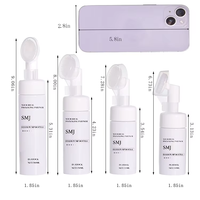150ml nettoyant pour le visage distributeur de mousse bouteille petite mousse savon moussant pompe conteneur visage avec massage tête de brosse propre