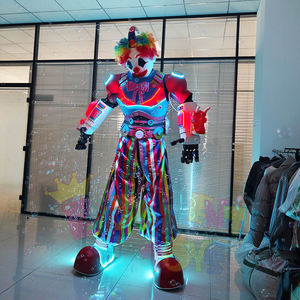 Disfraz de <span class=keywords><strong>robot</strong></span> payaso LED para caminar sobre zancos, fiesta Rave de carnaval, puesta en escena, ropa luminosa, traje para Bar, Club nocturno, baile Led - Product Image 5