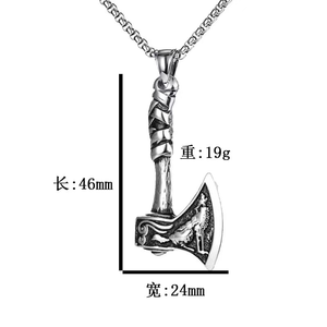 Amuleto de Hacha de Batalla Vikinga de Acero Inoxidable, Colgante de Mitología Nórdica, Joyería de Guerrero, Collar para Hombre, Regalo para Hombre - Product Image 2
