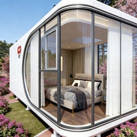 Capsule spatiale préfabriquée de luxe, design moderne, écologique, pour hôtel, villa, parc, complexe hôtelier