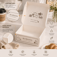 Boîtes en papier personnalisées pour boulangerie, emballage alimentaire, boîtes cadeaux pour beignets, biscuits, pâtisseries, gâteaux, macarons, desserts, vente en gros
