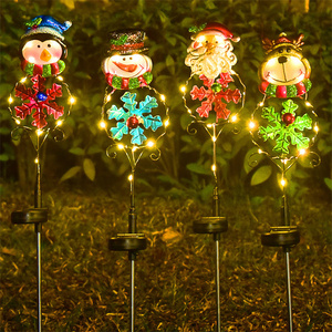 Solar snowman place lawn garden holiday decoration atmosphere Solar Garden decorazione natalizia pupazzo <span class=keywords><strong>di</strong></span> neve lampione solare - Product Image 5