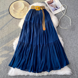 Jupe Plissée Décontractée Haut de Gamme pour Femme Été 2025, Mode Grossiste Couleur Unie Style Polyvalent - Product Image 5