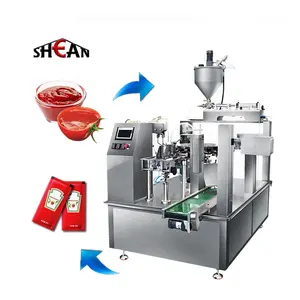 Automatic premade bag liquid chilli paste tomato sauce pouch packaging machine milk juice beverage doypack packing machine