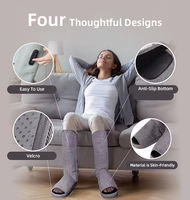 Système de thérapie de relaxation et de récupération portable sans fil électrique, bottes de compression d'air, masseur de compression des jambes avec chaleur et vibrations