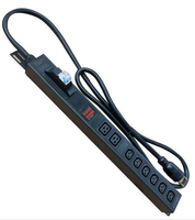 Unité de distribution PDU 220V 240V 30A VA KWh Surveillance à distance Intelligente 6 C13 et 2 C19 9 pieds avec cordon d'alimentation L6-30p