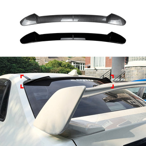 Subaru Impreza WRX STI Sedan 2008-2014 Rear Spoiler <b>Wing</b> Shaped ABS Piano <b>Black</b> Carbon Fiber Texture - Product Image 1