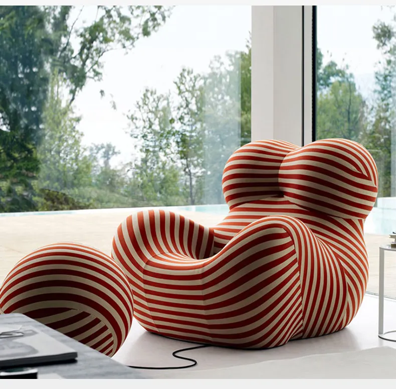 Modernes Design Boden Liege sofa Stuhl faul Stoff Lounge Akzent Wohnzimmer Stuhl