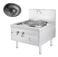 Cuisinière à gaz de haute qualité avec ventilateur Good Fire Blue Flame Cook Top Cuisinière à gaz à double brûleur pour une utilisation commerciale dans la cuisine