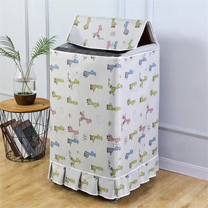 Housse de machine à laver à chargement par le haut Lida, imperméable, anti-poussière, épaissie, pour balcon, motif ours bleu - Product Image 2