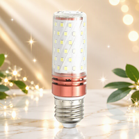 Ampoule LED en forme de maïs en aluminium E14/E27, lumière froide/chaude/tricolore, dimmable, pour usage résidentiel, compatible avec les lustres, les lampes murales/de table