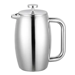 Cafetera Italiana 800Ml Double Wall Stainless Steel French Press Coffee Percolator Maker Pot 1000Ml