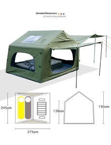 Carpa Inflable de Camping de Montaje Rápido en 5 Minutos, 6.5 Metros Cuadrados, con Equipo Completo y Toldo - Product Image 1