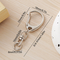 En gros C Boucle porte-clés en vrac Métal Ressort Porte-clés Crochet Pivotant porte-clés Anneau de saut À La Main DIY Accessoire C forme Porte-clés