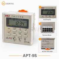 Relay Timer Digital APT-9S ANLY AC DC 100-240V Pengontrol Sakelar Waktu Terprogram Modul Kontrol Listrik
