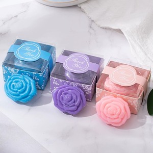Coffret cadeau de savons originaux faits à la main en forme d'ours, de canard et de rose, dans une boîte cadeau, pour les faveurs de mariage, les souvenirs de fête, les cadeaux - Product Image 4