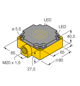 Sensor Inductivo LANSI Compatible con el Interruptor de Proximidad Inductivo TURCK <span class=keywords><strong>Bi40</strong></span>-<span class=keywords><strong>CP80</strong></span>-<span class=keywords><strong>VP4X2</strong></span>, Nuevo - Product Image 1