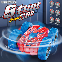 Voiture télécommandée Spider pour enfants, double face, à dérive 360°, avec lumières électriques et musique
