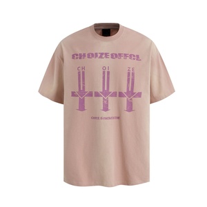 T-shirt Homme Manches Courtes en Coton Lavé 100% Respirant Anti-Boulochage, Imprimé Croisé Tendance Urbaine Foncé, Haute Qualité, Idéal Été - Product Image 4