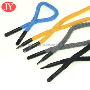 Durable <span class=keywords><strong>Blanc</strong></span> Coton Dentelle Plastique Dur Aglet Bouchon Hoodies Cap Dentelle Cordon Métal Basculement Remplacement Chaussure Dentelle - Product Image 2