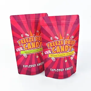 Custom Digital Printing Plastic Stand Up Pouch Packaging Freeze Dried Candy Mylar Bags With Logo