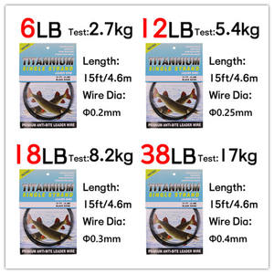 <span class=keywords><strong>Fil</strong></span> de pêche en titane nickelé de 15 pieds/4,6 m, résistant aux plis, ligne de pêche en titane, <span class=keywords><strong>fil</strong></span> de liaison pour la pêche au thon, au <span class=keywords><strong>brochet</strong></span>, en eau salée - Product Image 6