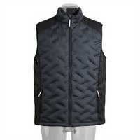 Gilet hybride isolant respirant à fermeture éclair pour homme, léger, sans couture 3D, élastique, printemps-hiver, pour activités sportives en extérieur, OEM/ODM