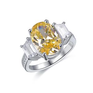 Kirin cincin Topaz Mystic untuk wanita, cincin <span class=keywords><strong>Citrine</strong></span> Naturel 2022 model baru Canary Oval berlian <span class=keywords><strong>Citrine</strong></span> - Product Image 3