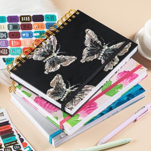 Carnet à spirale transfrontalier A5 de haute qualité, carnet à couverture rigide à feuilles mobiles, carnet de notes ligné horizontal, journal épaissi, cadeau - Product Image 3