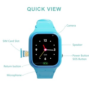 Montre téléphone pour enfants 4G Appel vidéo IPS Silicone Étanche à l'eau École primaire Garçons Filles LT36E Anglais Multilingue - Product Image 4