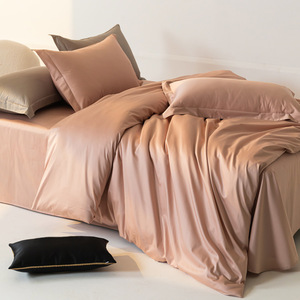 Set di Biancheria da Letto di Lusso in Cotone Egiziano Pima 100% 140S 400TC, Copripiumino Morbido e Liscio, Misura Queen Personalizzabile - Product Image 1