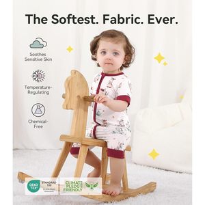 Pelele de Bambú para Bebé, Manga Corta, Pijama Suave de Viscosa de Bambú, Unisex, 0-24 Meses - Product Image 2