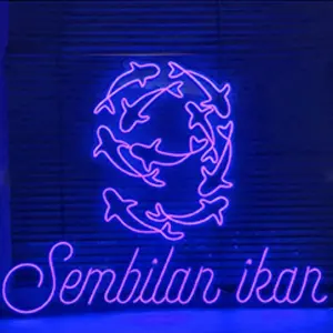 Leo neon sign store business logo design fish led neon sign light store led food shop cartello pubblicitario per la decorazione della parete